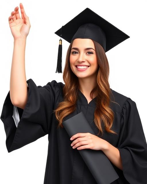 Graduate celebrating success